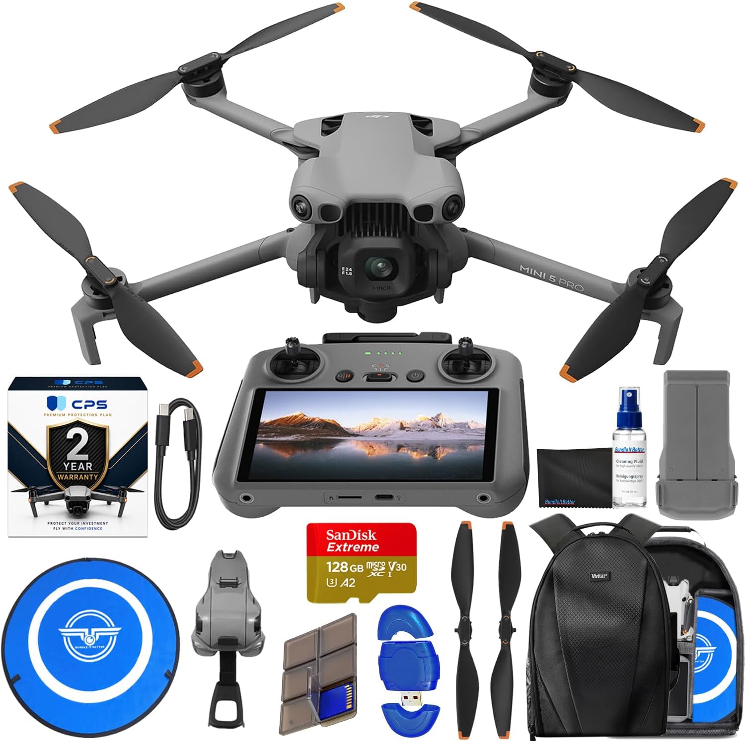 DJI Air 3 (DJI RC-N2), Drone with Medium Tele & Wide-Angle Dual Primary Cameras, 46-Min Max Flight Time, Omnidirectional Obstacle Sensing, 48MP Photos, 4K/60fps HDR, Compliance with FAA Remote ID